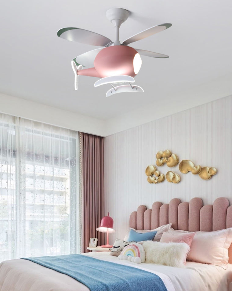 Diff 36" Remote Airplane Ceiling Fan with Dimmable Light-DF5007
