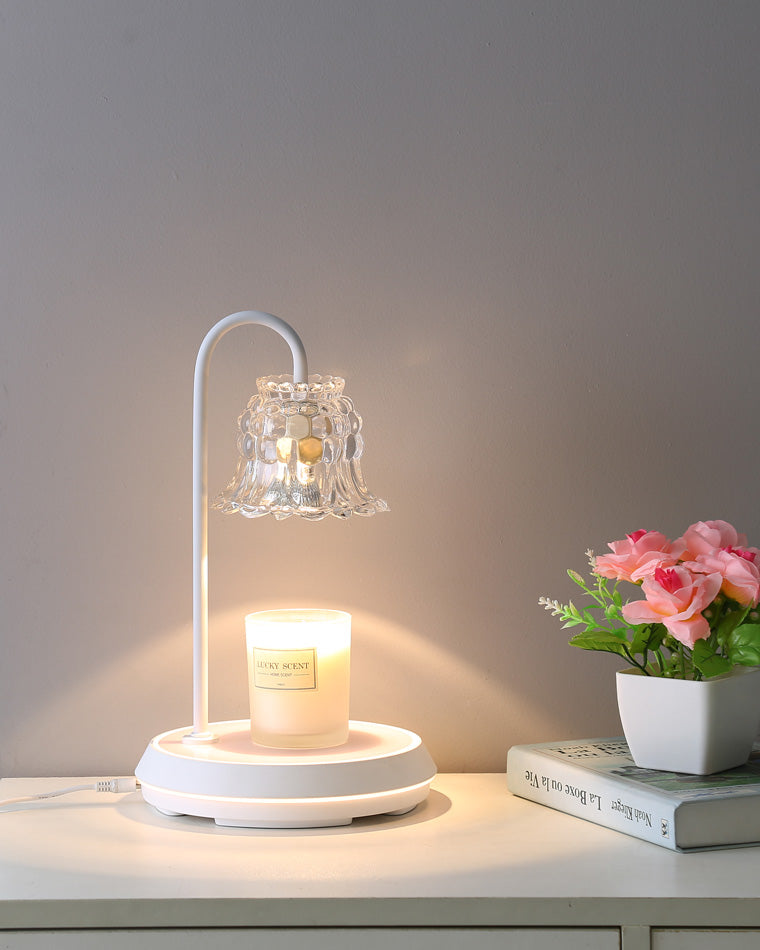 Diff Dimmable Touch Small Glass Table Lamp with Wireless Charger-DF8046