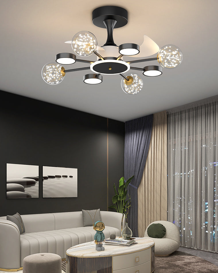 Diff Invisible Ceiling Fan Chandelier with Remote-DF5046