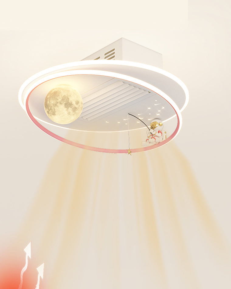Diff Childish Low Profile Ceiling Fan with Dimmable Light-DF5056