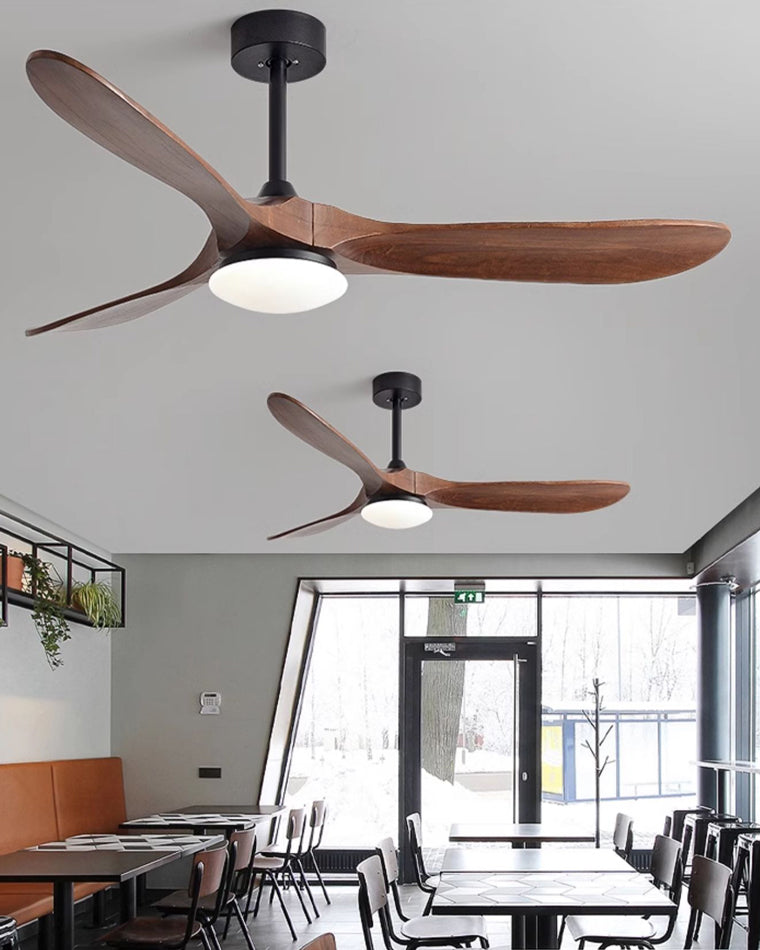 Diff 52" Propeller Wood Ceiling Fan with Dimmable Light-DF5008