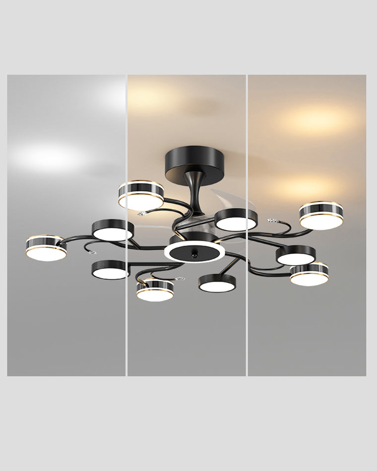 Diff Remote Ceiling Fan Chandelier-DF5045