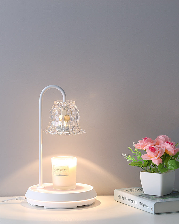 Diff Dimmable Touch Small Glass Table Lamp with Wireless Charger-DF8046