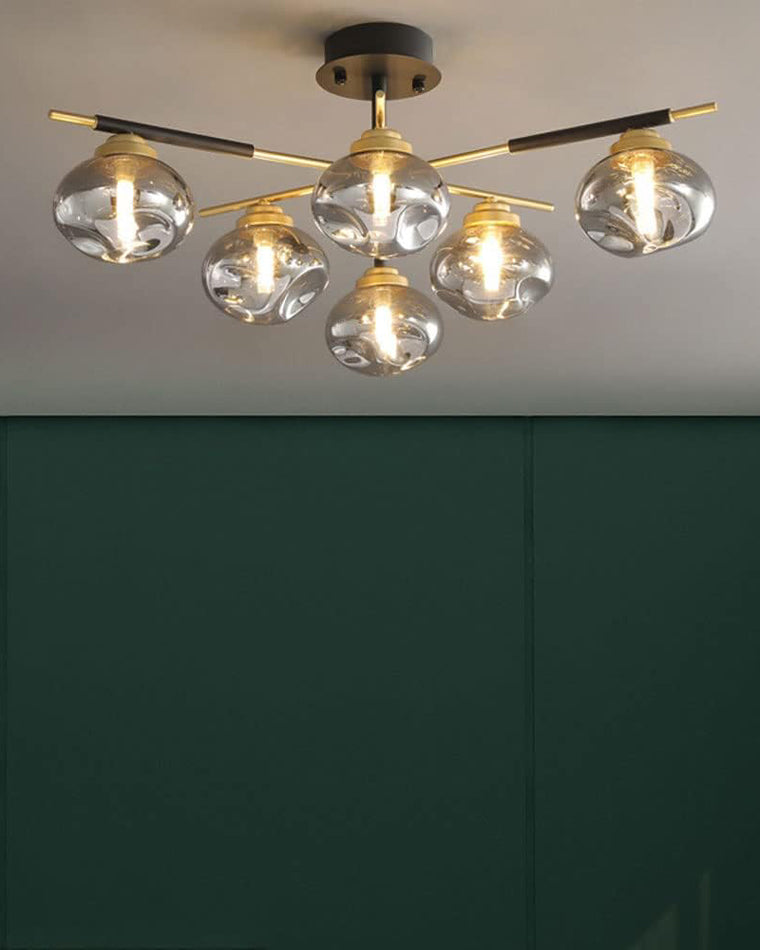 Diff Blown Glass Globe Chandelier-DF2261