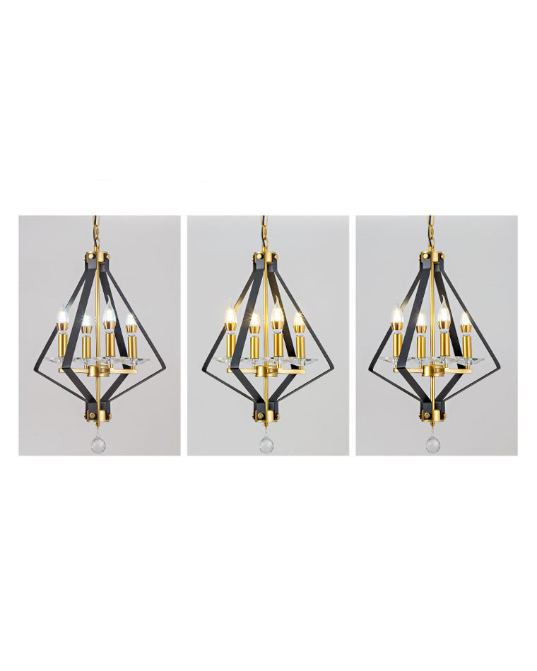 Diff Prism Gold Candle Chandelier-DF2263