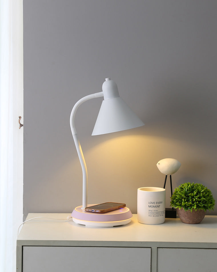 Diff Dimmable Touch Flexible Gooseneck Desk Lamp with Wireless Charger-DF8044