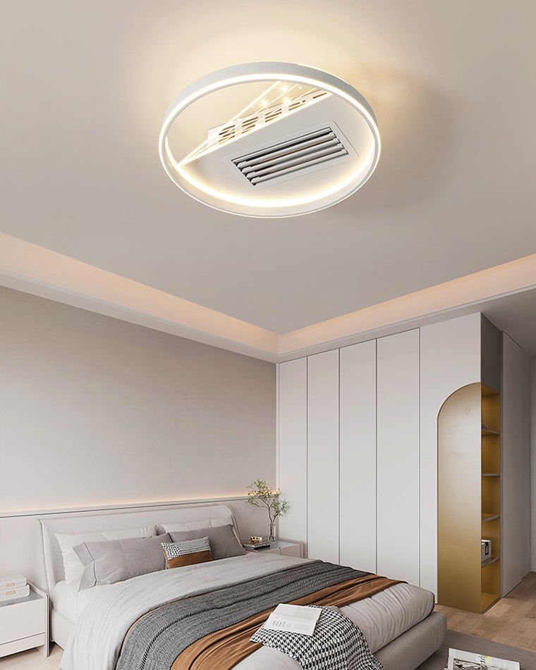 Diff Bladeless Flush Mount Ceiling Fan with Remote-DF5057