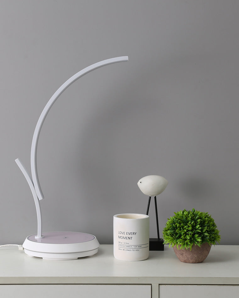 Diff Dimmable Touch Arc Desk Lamp with Wireless Charger-DF8041