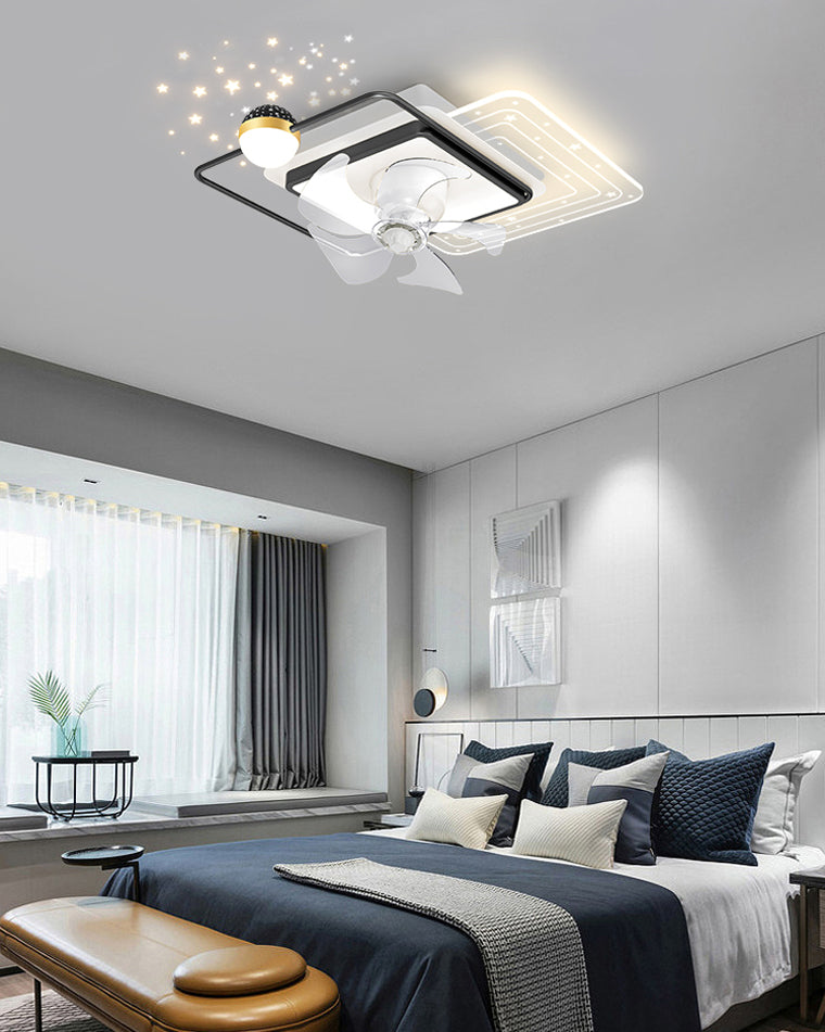 Diff Oscillating Remote Ceiling Fan with Dimmable Light-DF5044