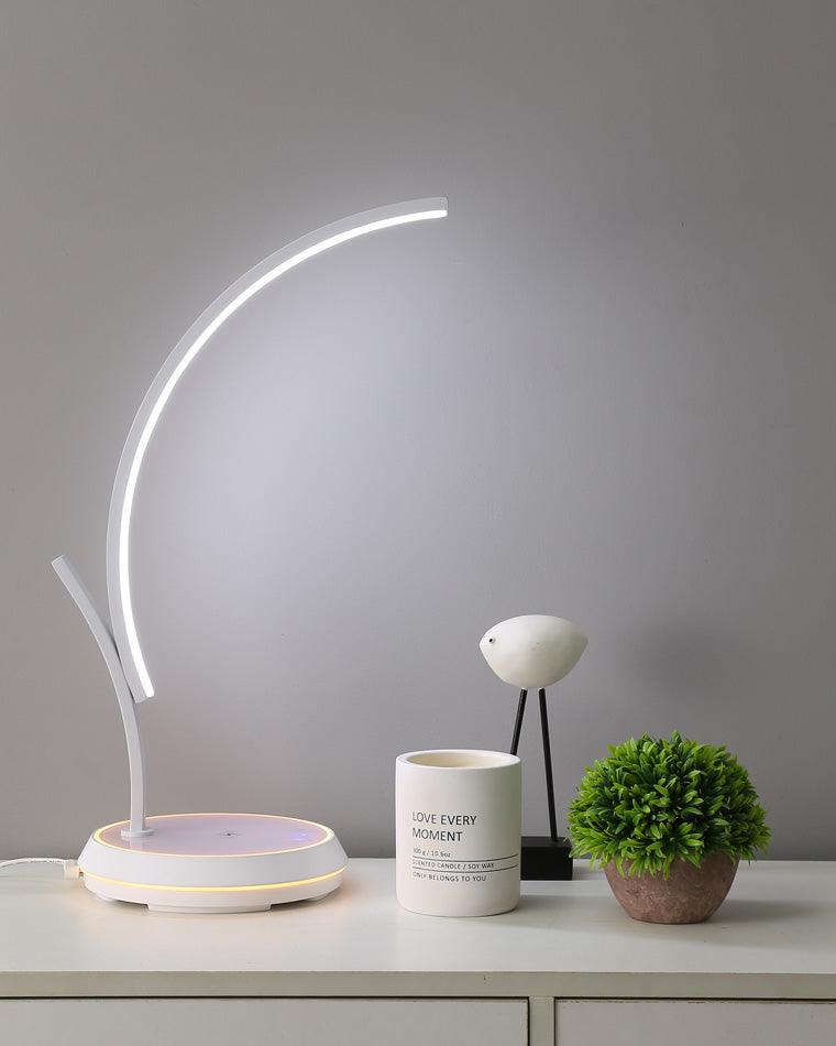 Diff Dimmable Touch Arc Desk Lamp with Wireless Charger-DF8041