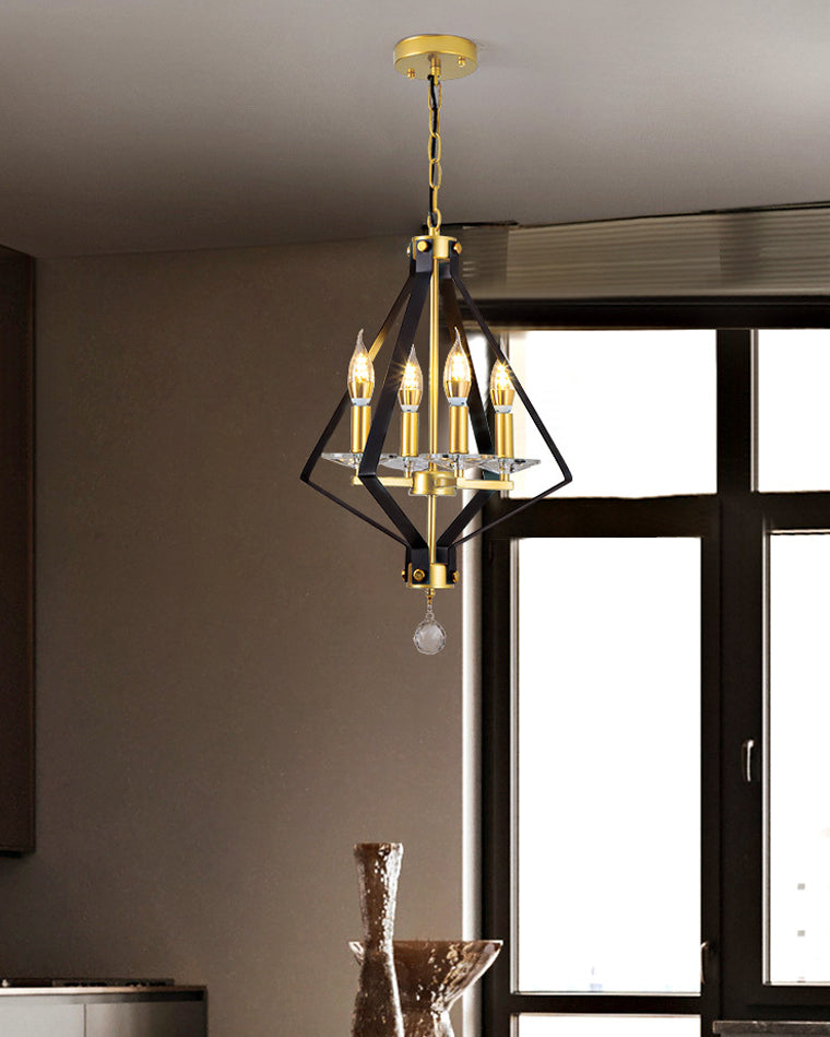 Diff Prism Gold Candle Chandelier-DF2263