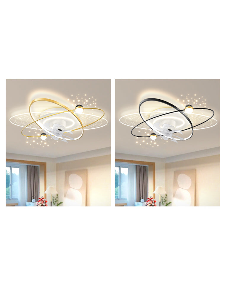 Diff Oscillating Remote Ceiling Fan with Dimmable Light-DF5044
