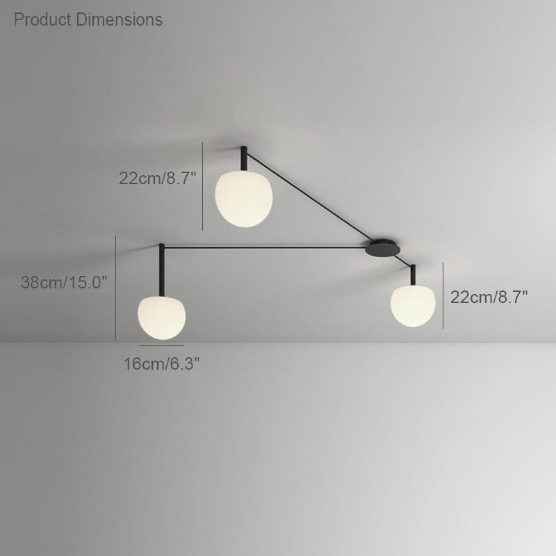 Diff Custom Frosted Glass Globe Ceiling Light-DF1029