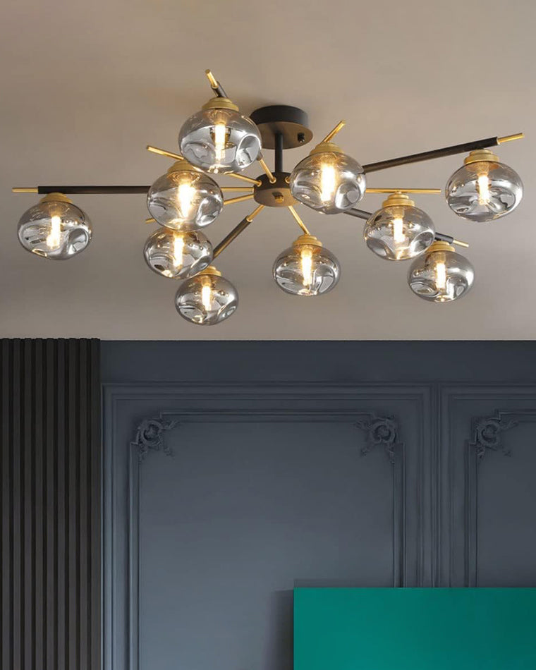Diff Blown Glass Globe Chandelier-DF2261