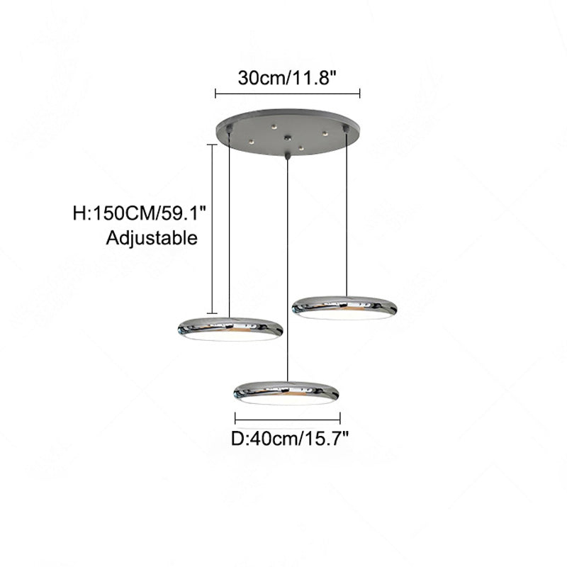 Diff 3 Light Disc Pendant Light-DF2015