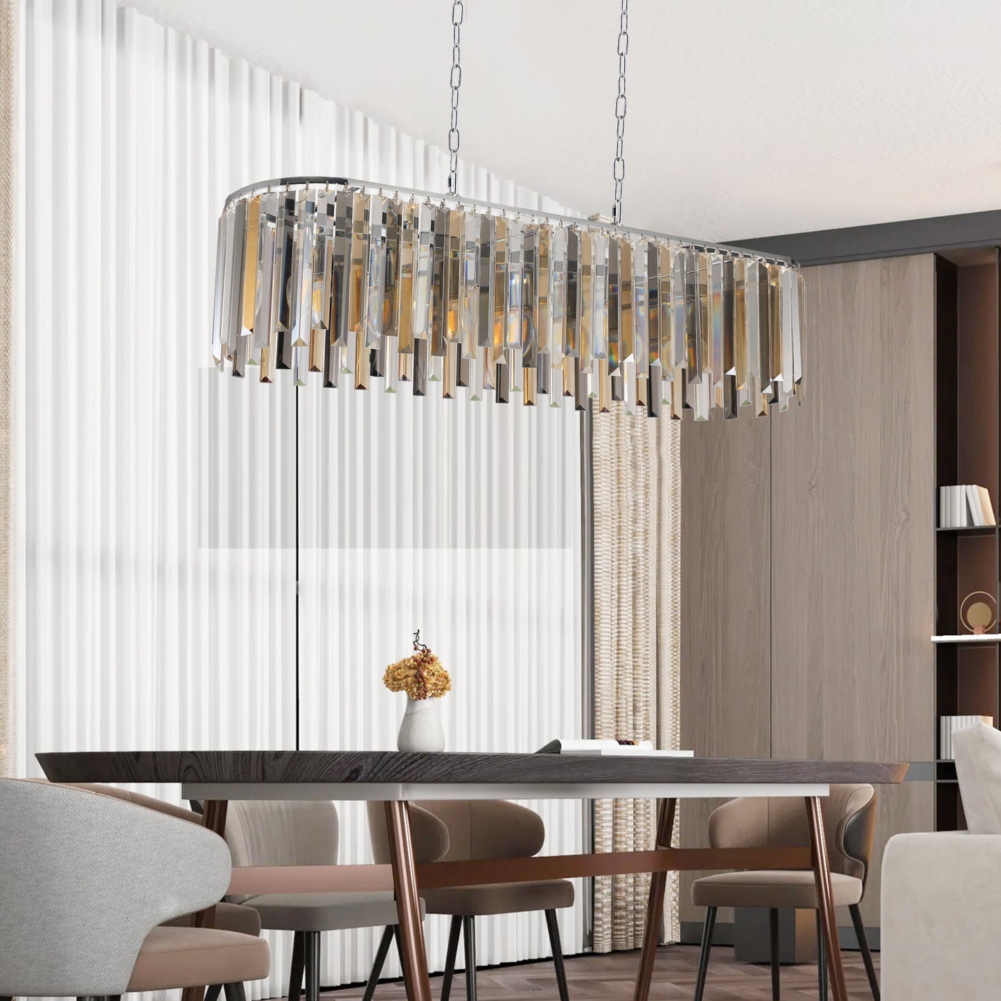 Modern Oval Crystal ceiling chandelier-DG2043