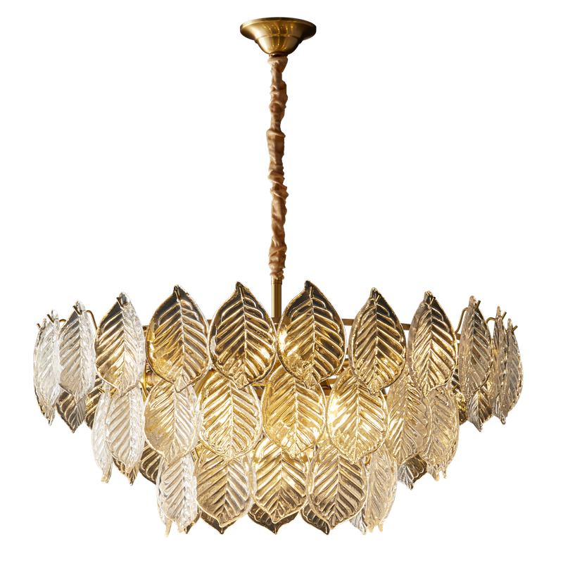 Diff Tiered Glass Leaf Chandelier-DF2209