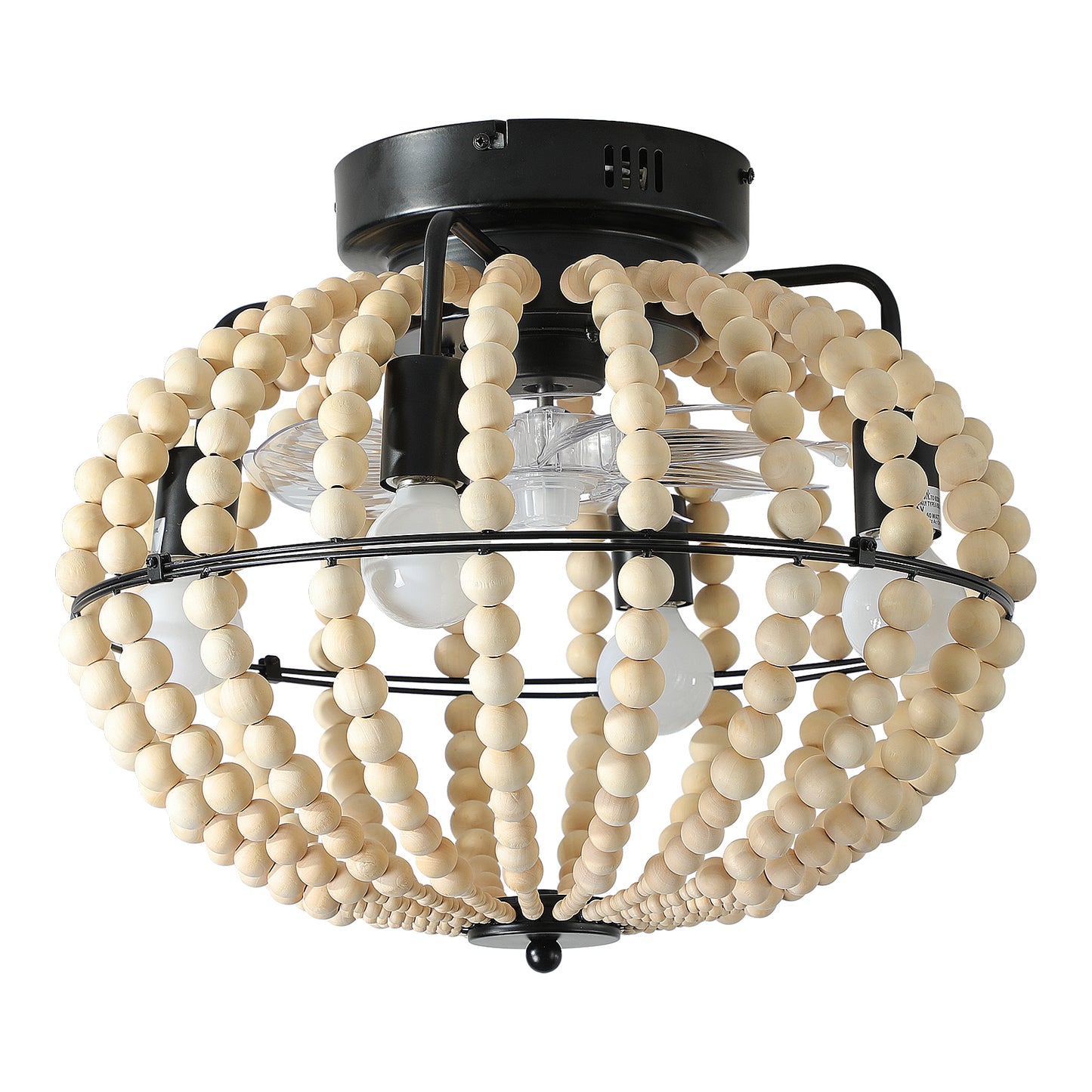 Beaded Fan lamp Wood Beaded Chandelier -DG2011