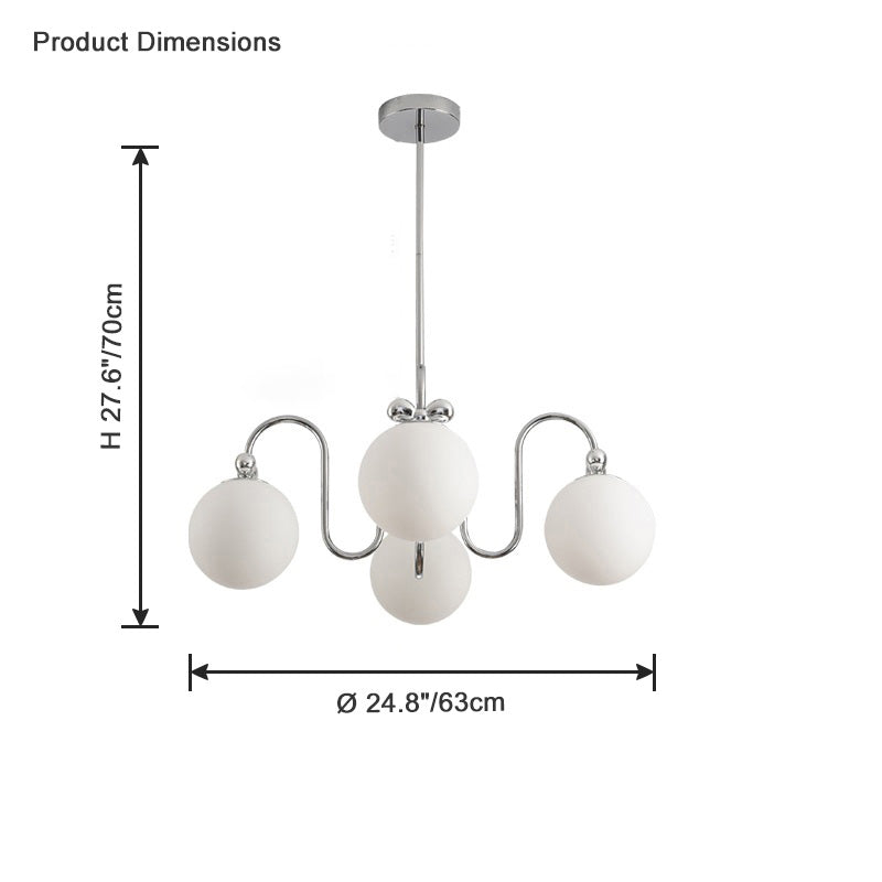Diff Frosted Glass Globe Chandelier-DF2305