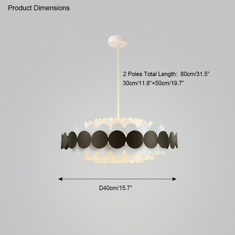 Diff Black/Blue Round Chandelier-DF2140