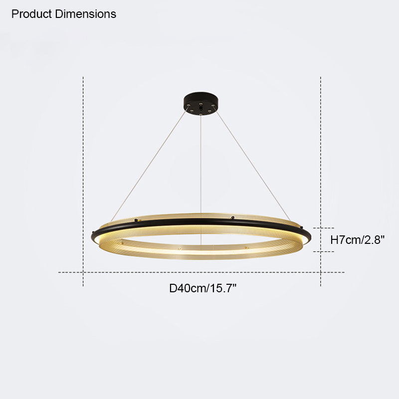 Diff Black and Gold Ring LED Chandelier-DF2119
