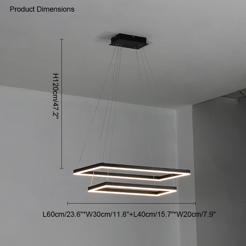 Diff Tiered Rectangular Chandelier-DF2120