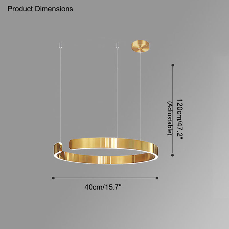 Diff Black/Gold Ring Led Chandelier-DF2009