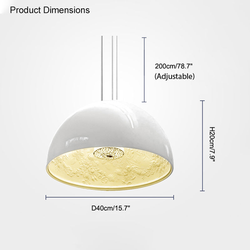 Diff Embossed Dome Pendant Light-DF2047