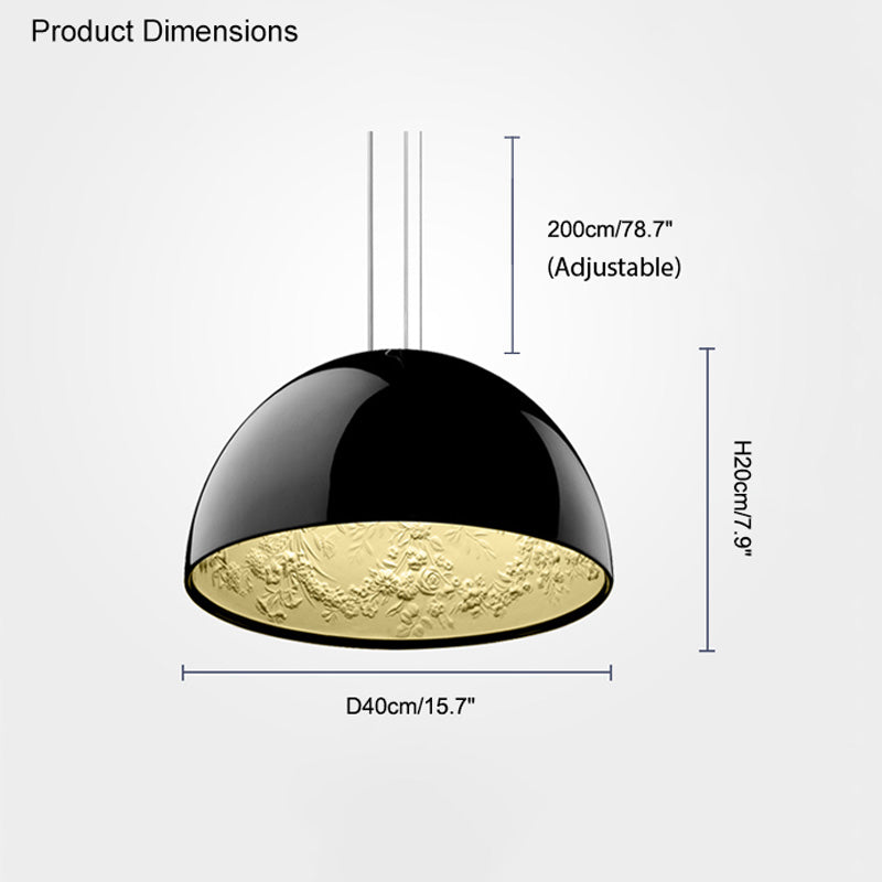 Diff Embossed Dome Pendant Light-DF2047