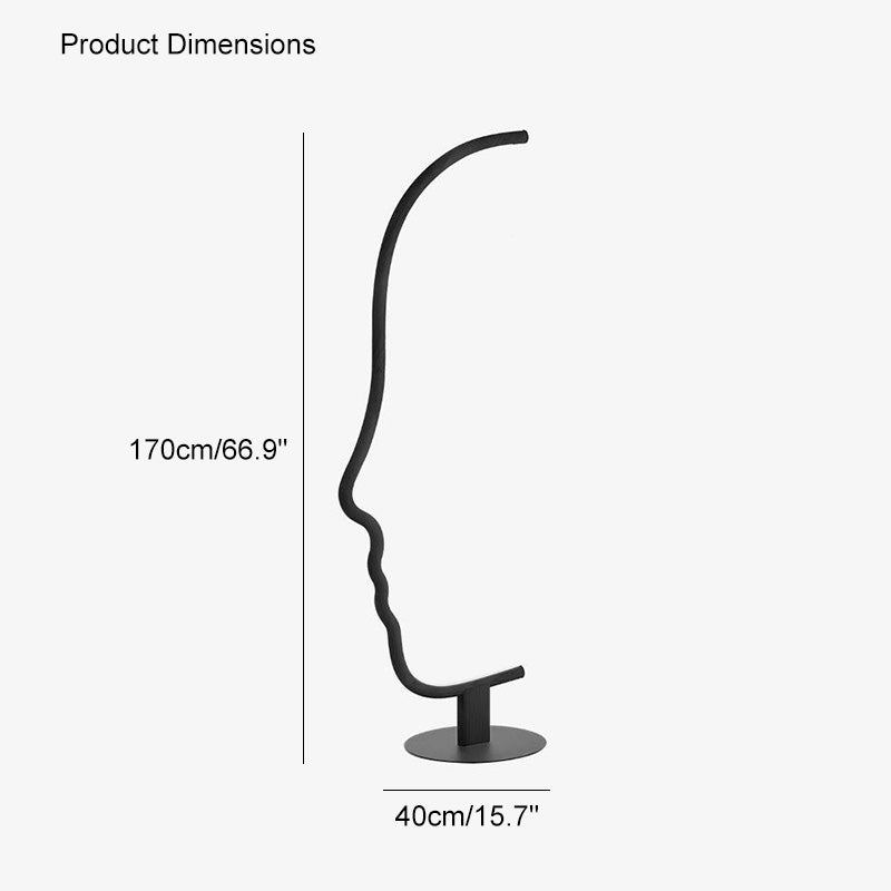 Diff Facial Profile Sculptural Floor Lamp-DF7002