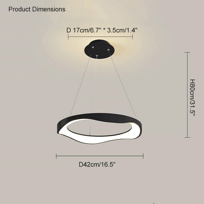Diff Wavy Circular Led Chandelier-DF2028