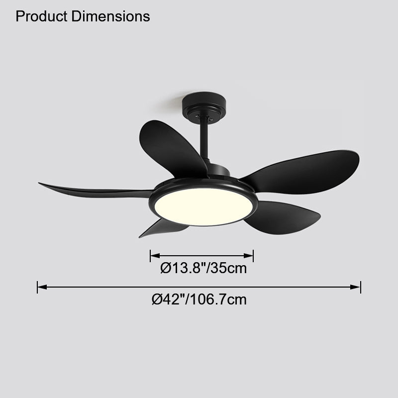 Diff 42" Wood Grain Ceiling Fan with Dimmable Light-DF5003