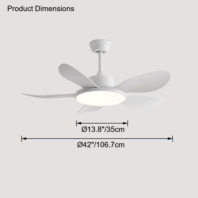 Diff 42" Wood Grain Ceiling Fan with Dimmable Light-DF5003