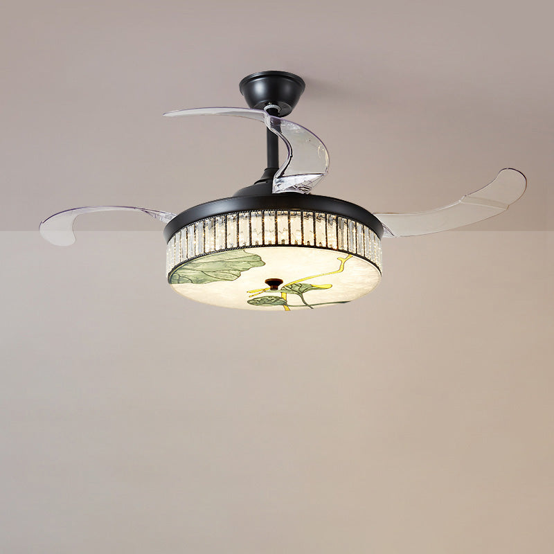 Diff 42" Acrylic Hugger Ceiling Fan with Dimmable Light-DF5026