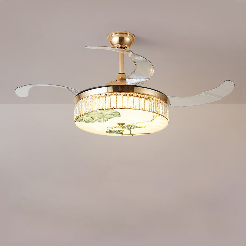 Diff 42" Acrylic Hugger Ceiling Fan with Dimmable Light-DF5026