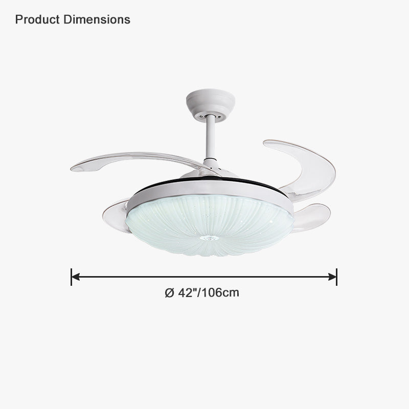 Diff Remote Hugger Ceiling Fan with Dimmable Light-DF5037