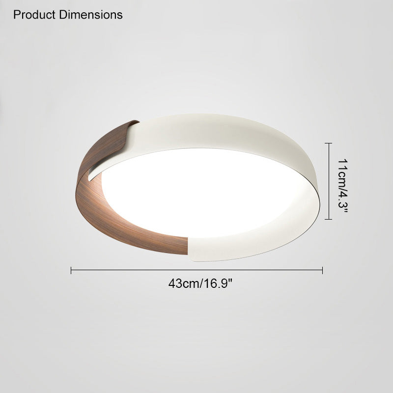 Diff Walnut Grain Round Ceiling Light-DF1018