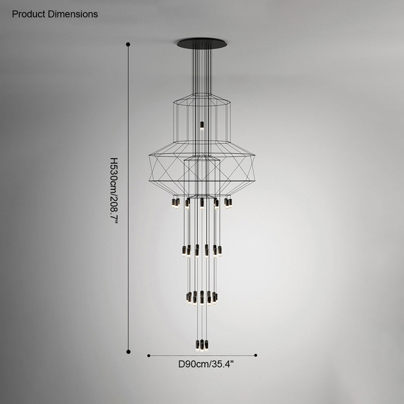 Diff Wire Tiered Sculptural Chandelier-DF2066