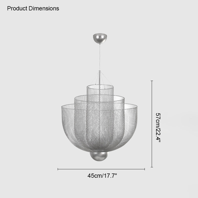 Diff Mesh Uplight Vaulted Ceiling Pendant Chandelier-DF2069