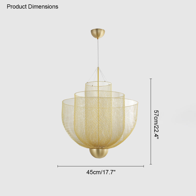 Diff Mesh Uplight Vaulted Ceiling Pendant Chandelier-DF2069