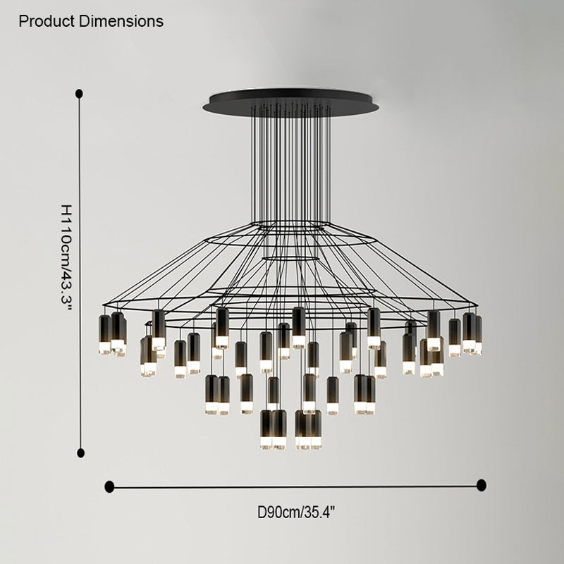 Diff Wire Tiered Sculptural Chandelier-DF2066