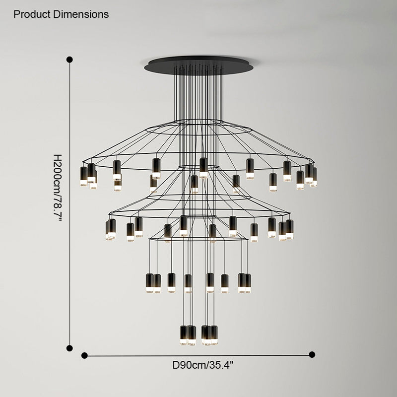 Diff Wire Tiered Sculptural Chandelier-DF2066