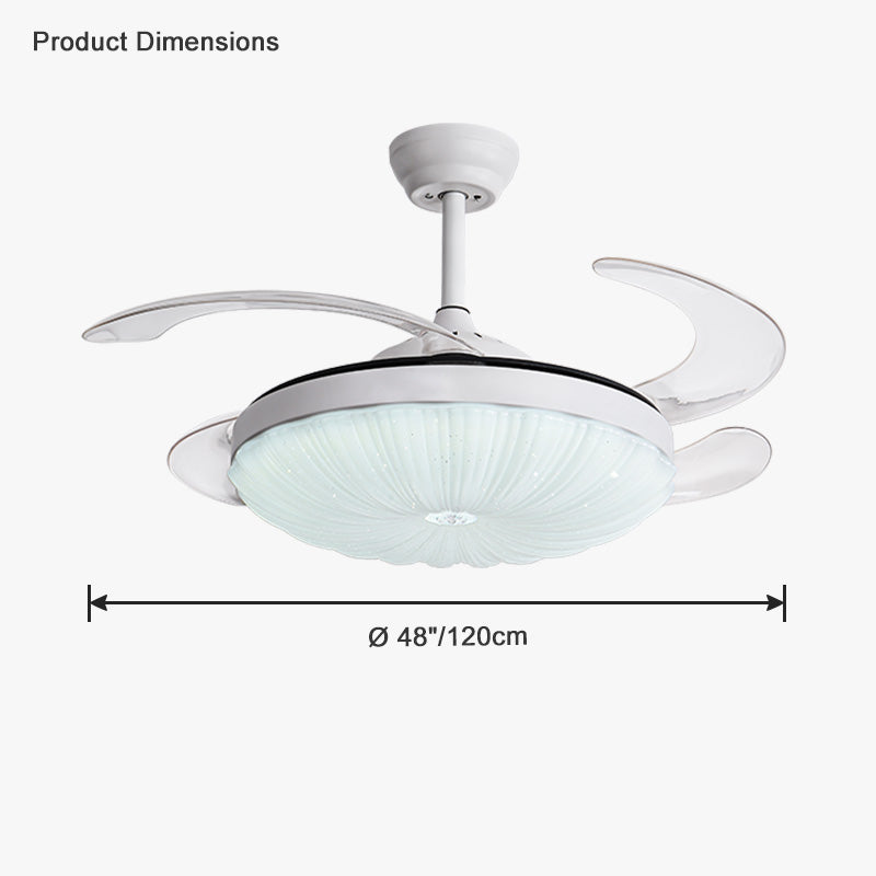 Diff Remote Hugger Ceiling Fan with Dimmable Light-DF5037