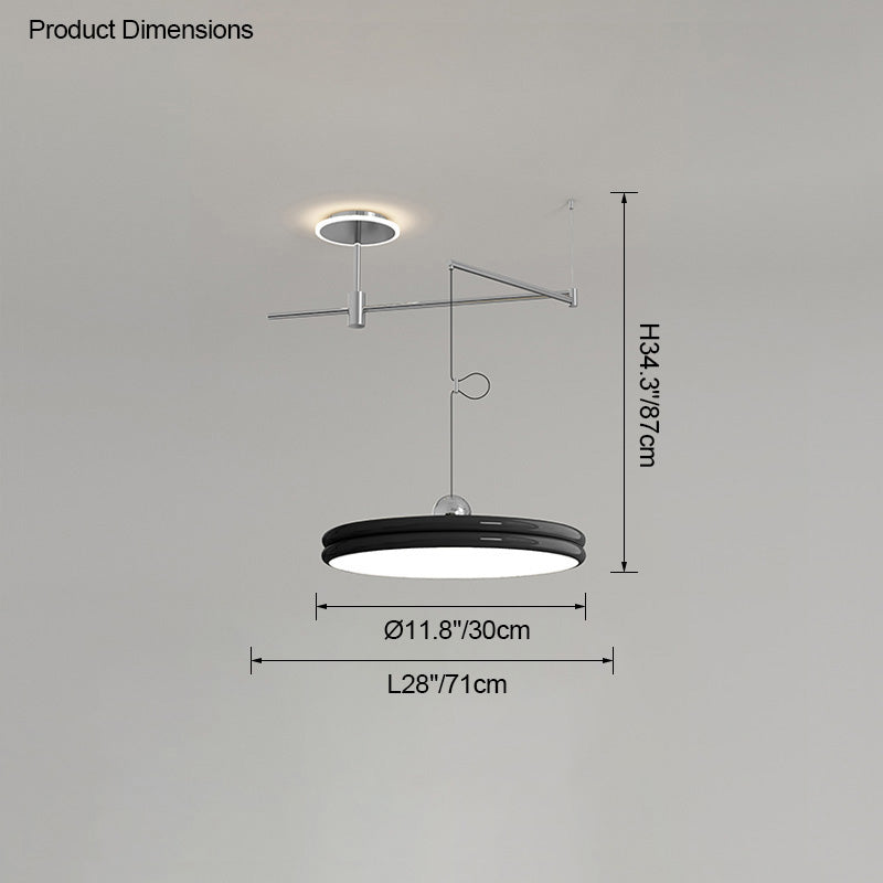 Diff Disc Offset Pendant Light-DF2251