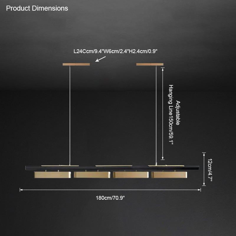 Diff Triple Linear Pendant Chandelier-DF2103