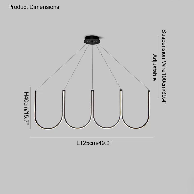 Diff Minimal U-shaped Round chandelier-DF2143