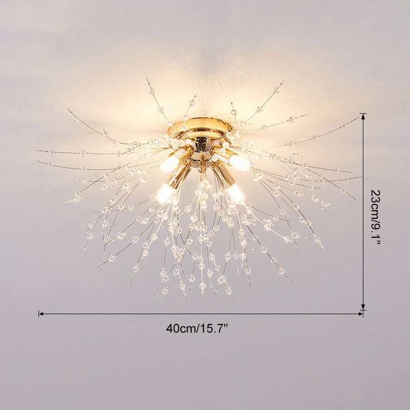 Diff Dandelion Crystal Flower Ceiling Light-DF1014
