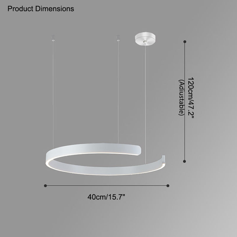 Diff Black/Gold Ring Led Chandelier-DF2009