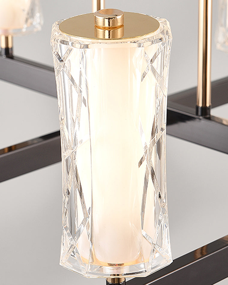 Diff Champagne Gold Acrylic Pillar Candle Chandelier-DF2276