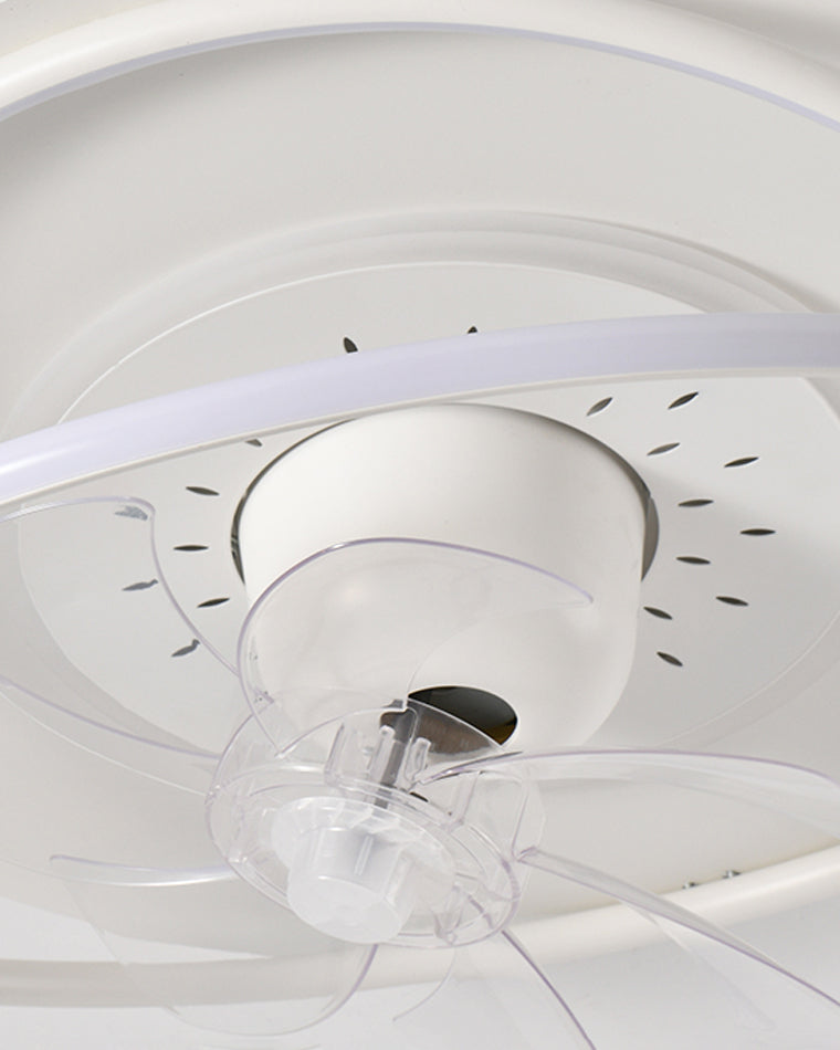 Diff Remote Oscillating Flush Mount Ceiling Fan with Dimmable Light-DF5064